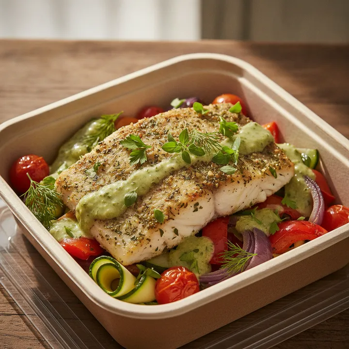 Mediterranean Herb Fish & Veg